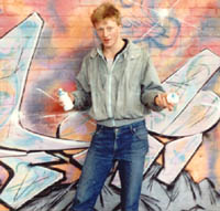 Junk in front of Bournemouth railway station piece 1988